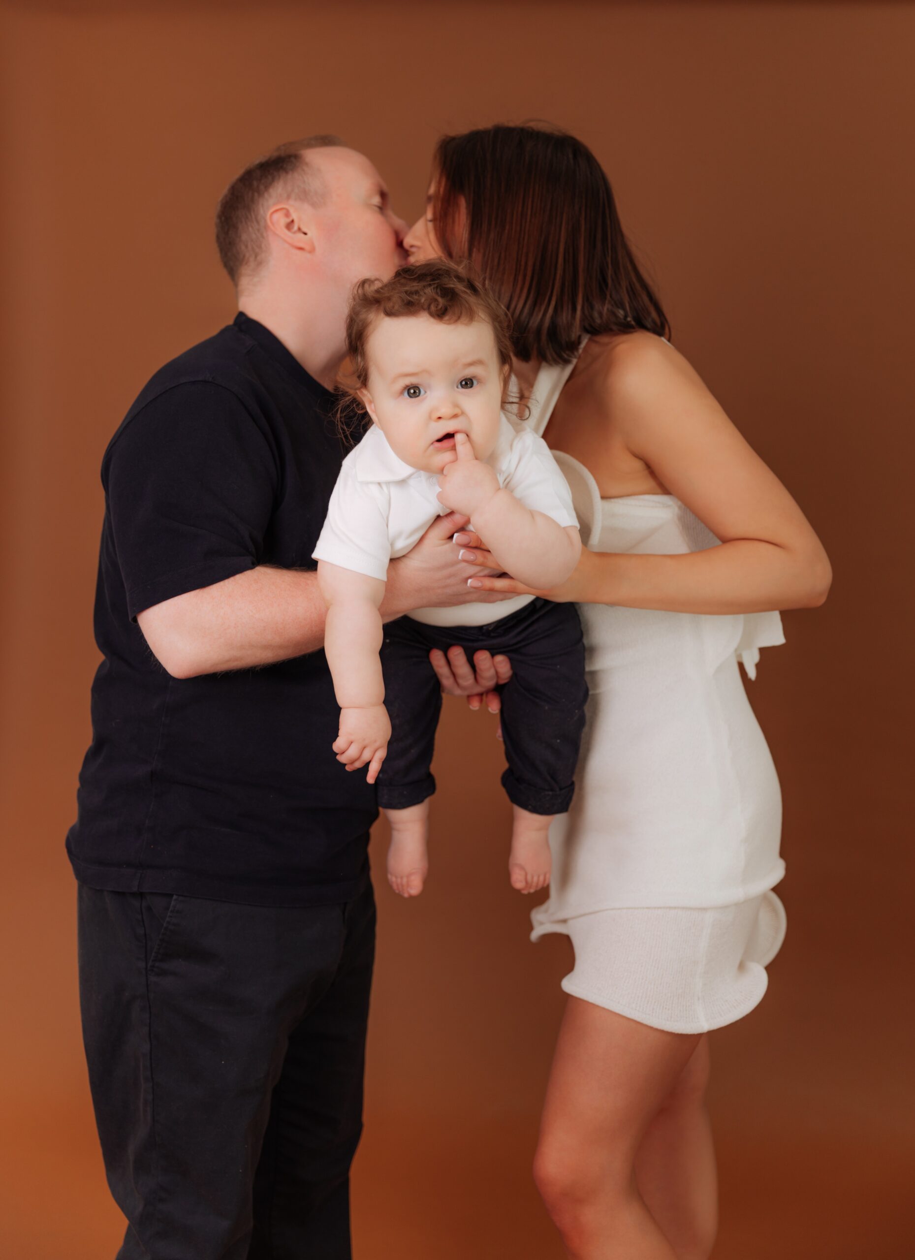 Studio first birthday session for baby boy in Charlotte NC